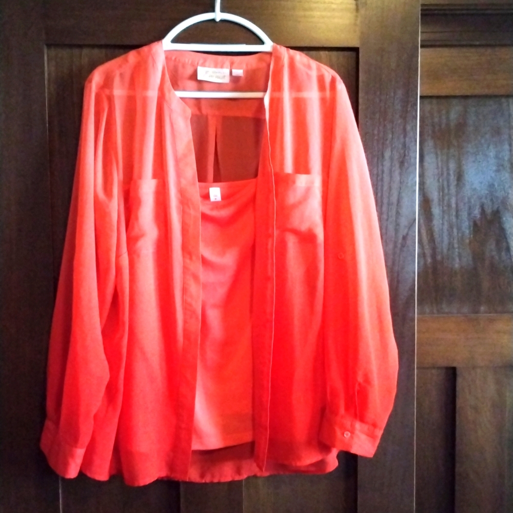 Button  Down Shirt w/ Tank